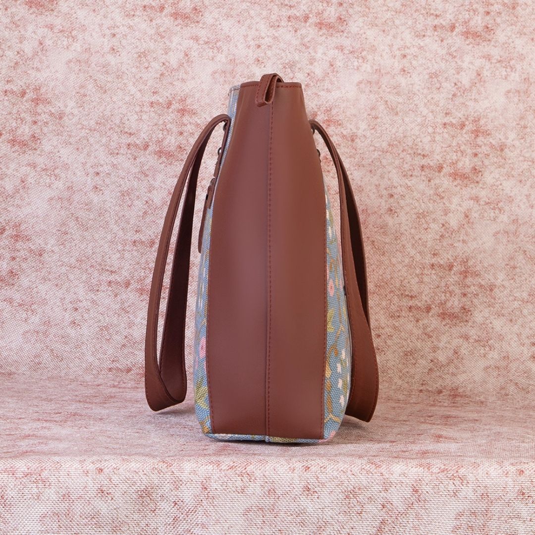 Jaipur Fresco Blue Side Tote Bag - Image 4