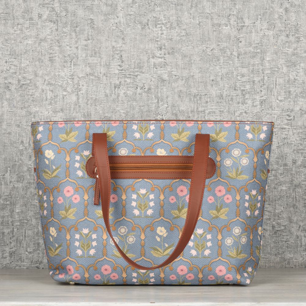 Jaipur Fresco Blue Tote Bag - Image 5