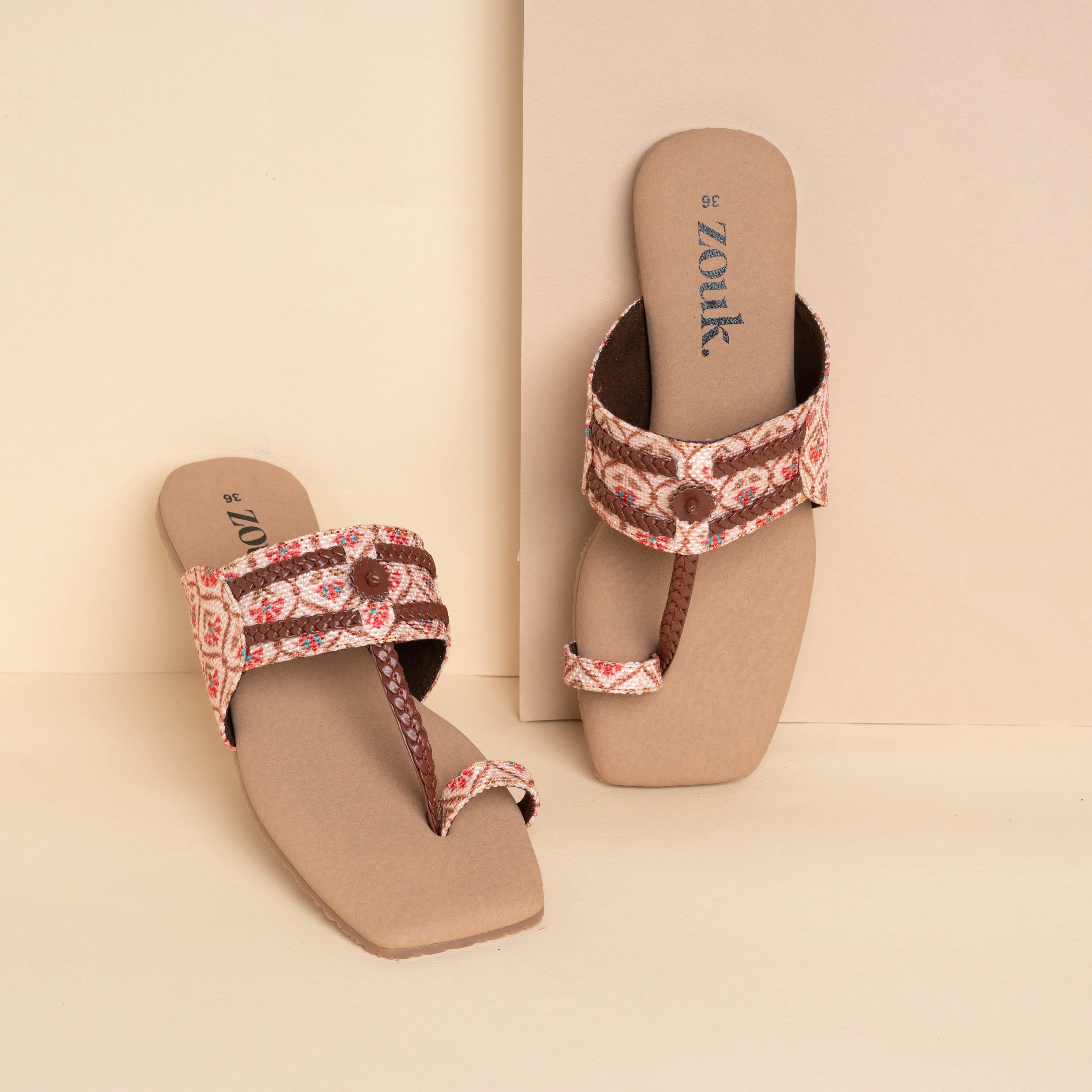 Jaipur Kamal Braided Kolhapuri Chappal