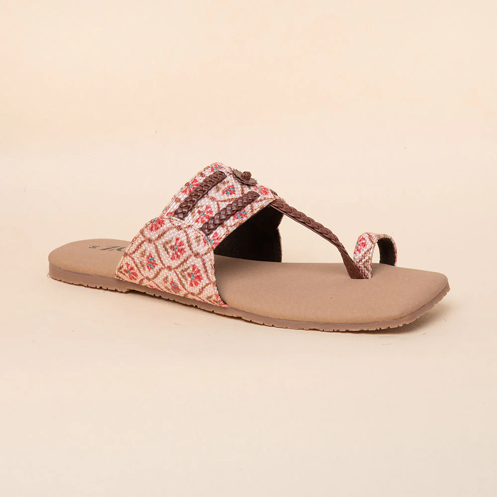 Jaipur Kamal Braided Kolhapuri Chappal - Image 9
