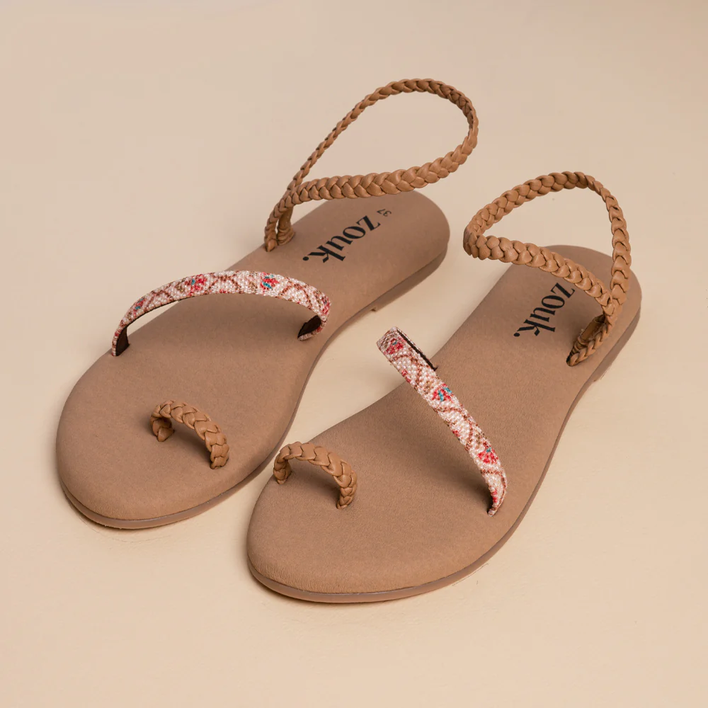 Jaipur Kamal Tan Braided Sandal - Image 7