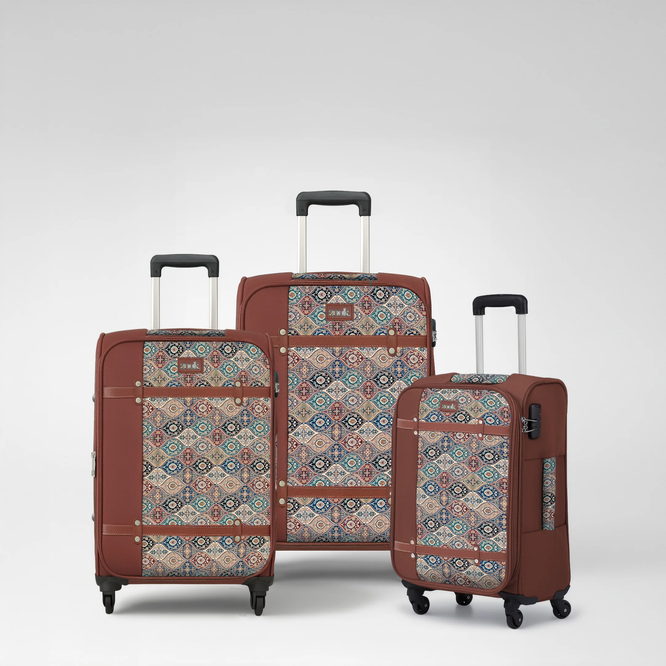 Jammu Kaleen Saira Trolley Bag Combo