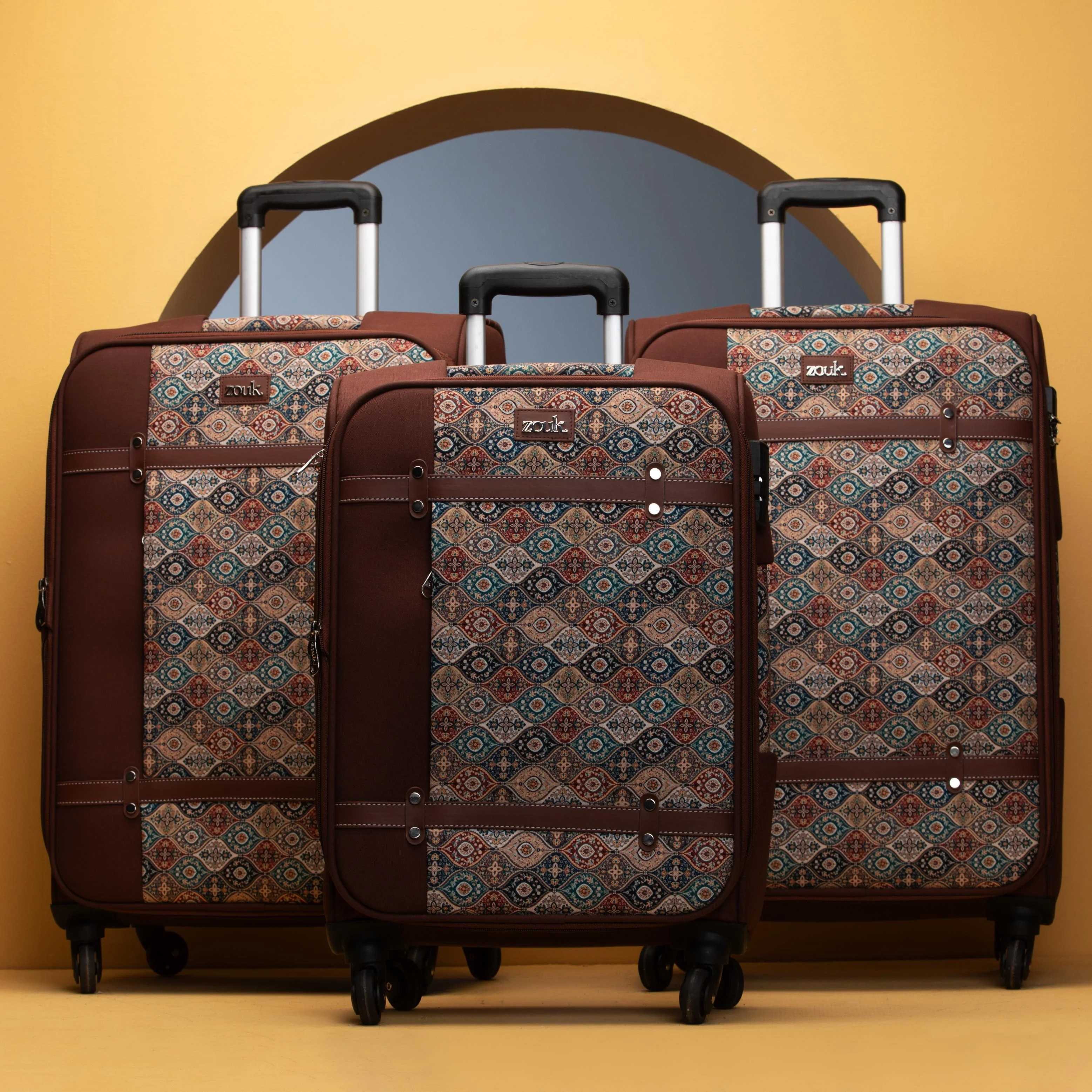 Jammu Kaleen Saira Trolley Bag Combo - Image 8
