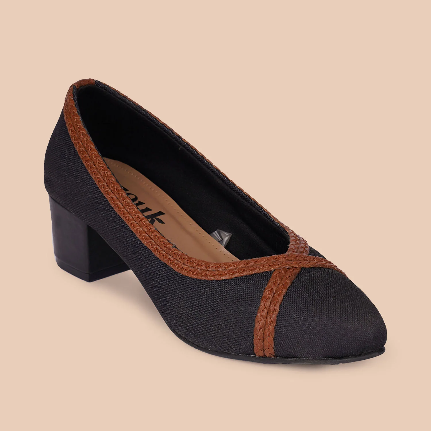 Jet Black Braided Pumps - Image 8