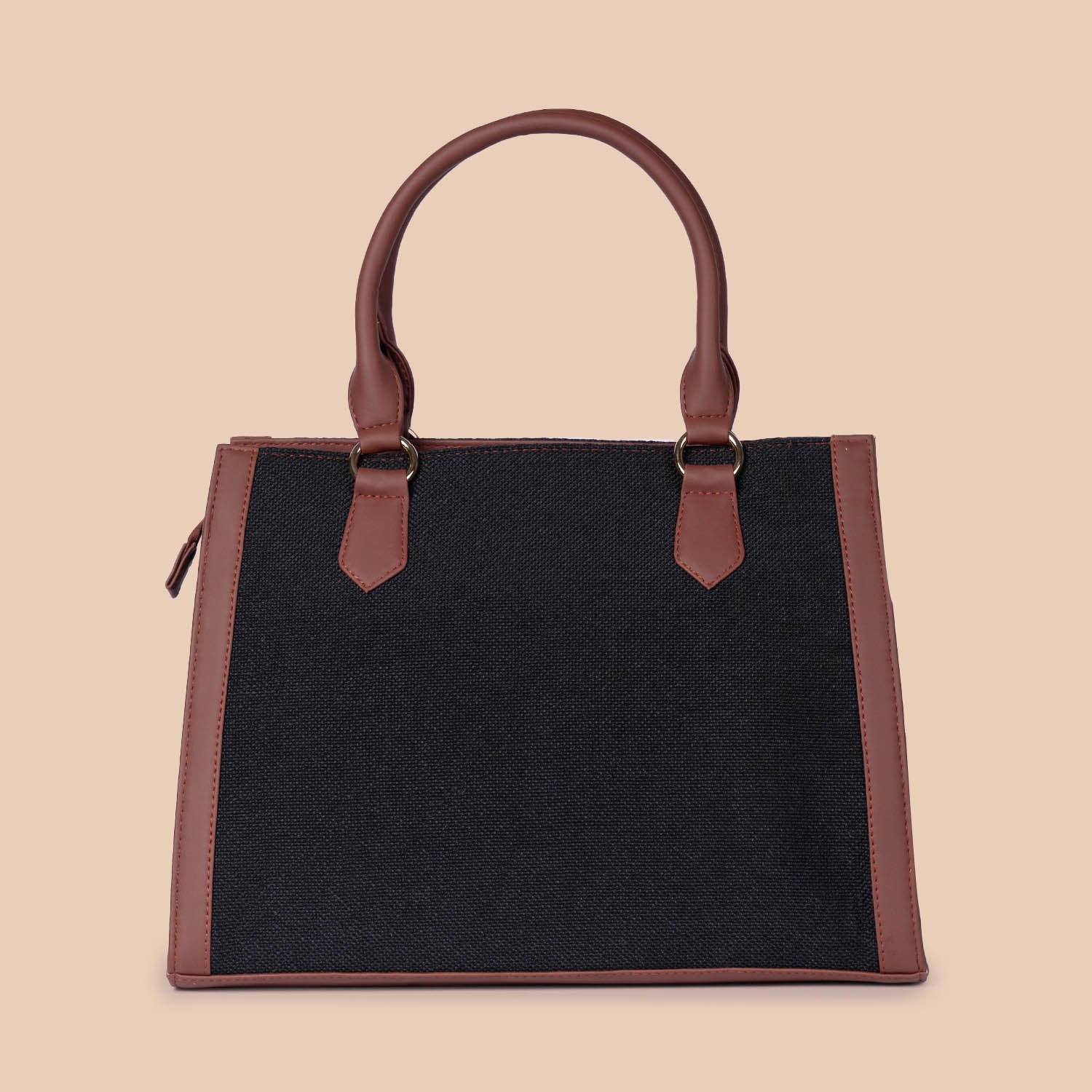 Jet Black Classic Handbag - Image 3