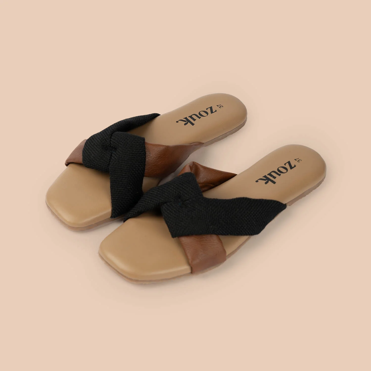 Jet Black Cross Sliders - Image 5
