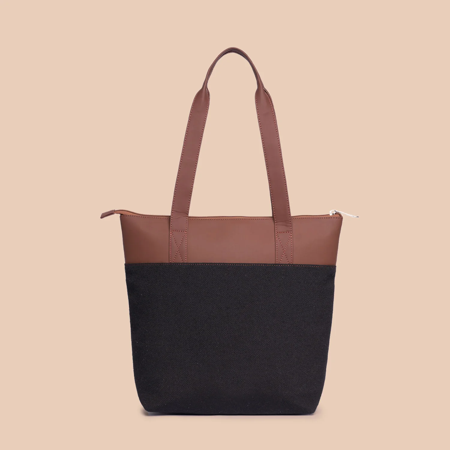 Jet Black Everyday Tote Bag & Chain Wallet Combo - Image 4