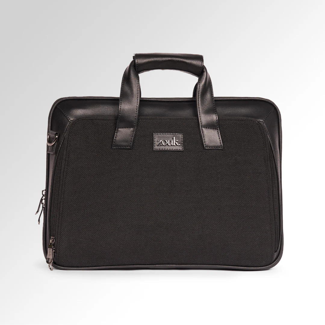 Jet Black Executive Laptop Bag (Black) - Image 3