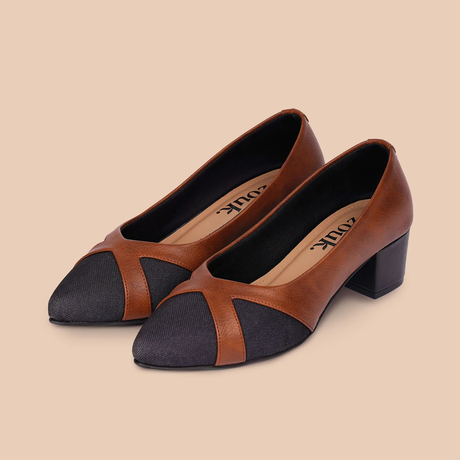 Jet Black Formal Block Heels - Image 5