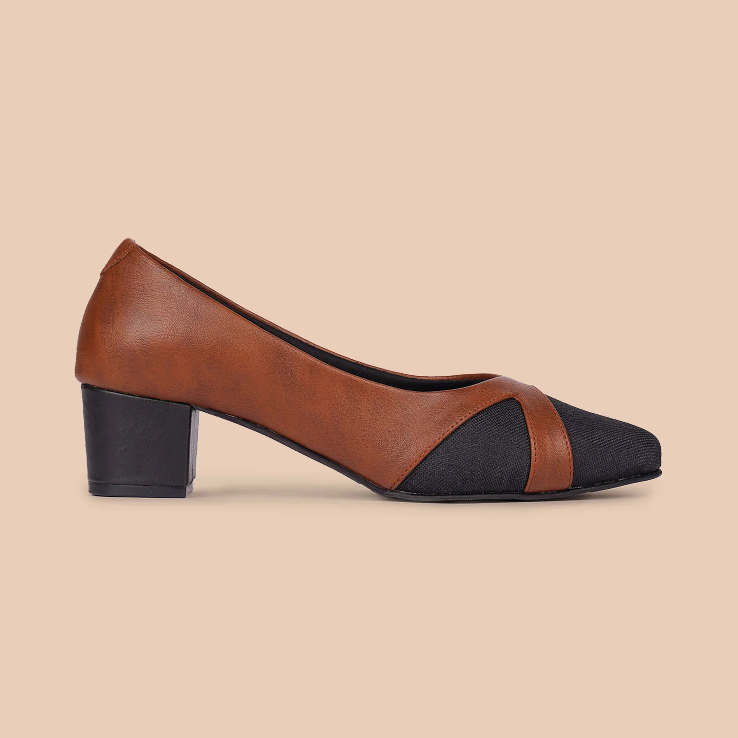 Jet Black Formal Block Heels - Image 6