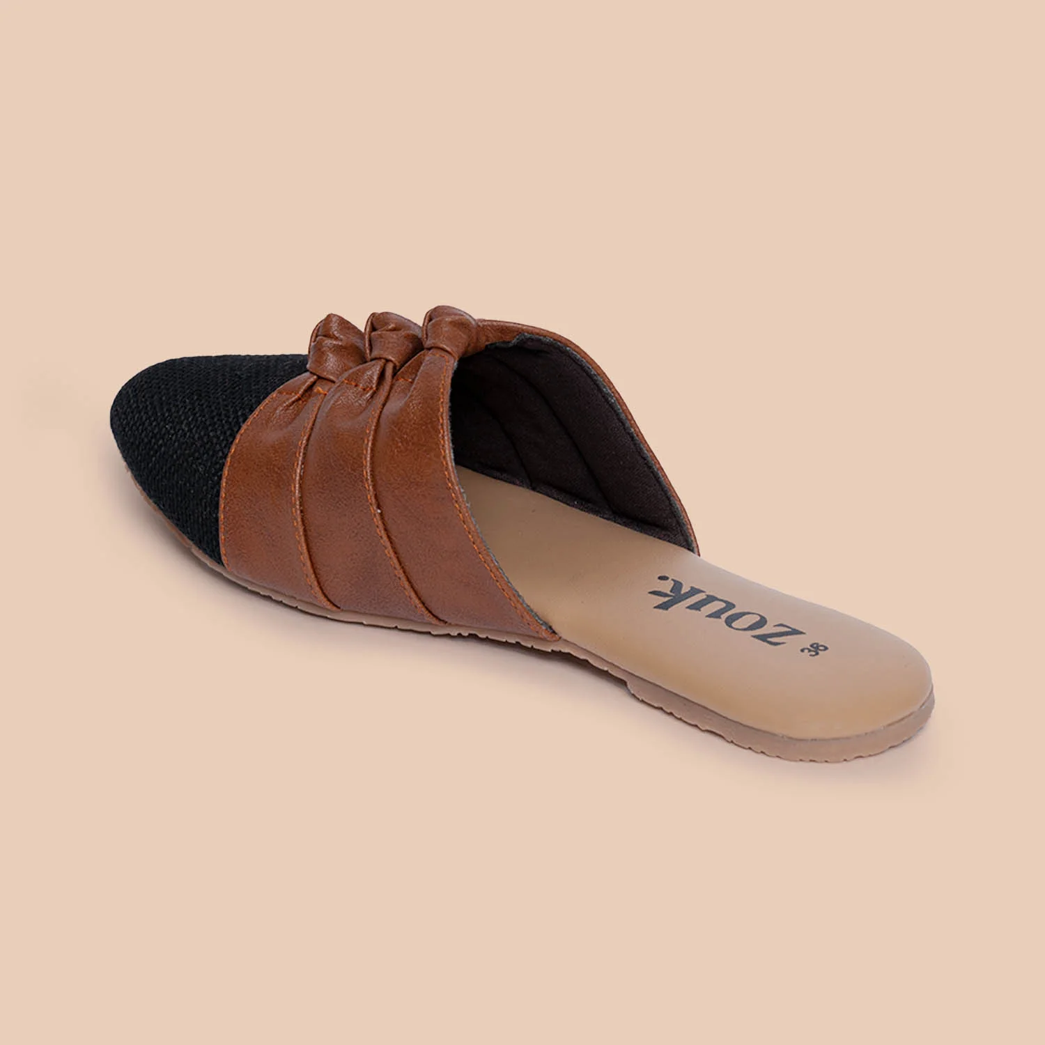 Jet Black Knotted Mules - Image 6