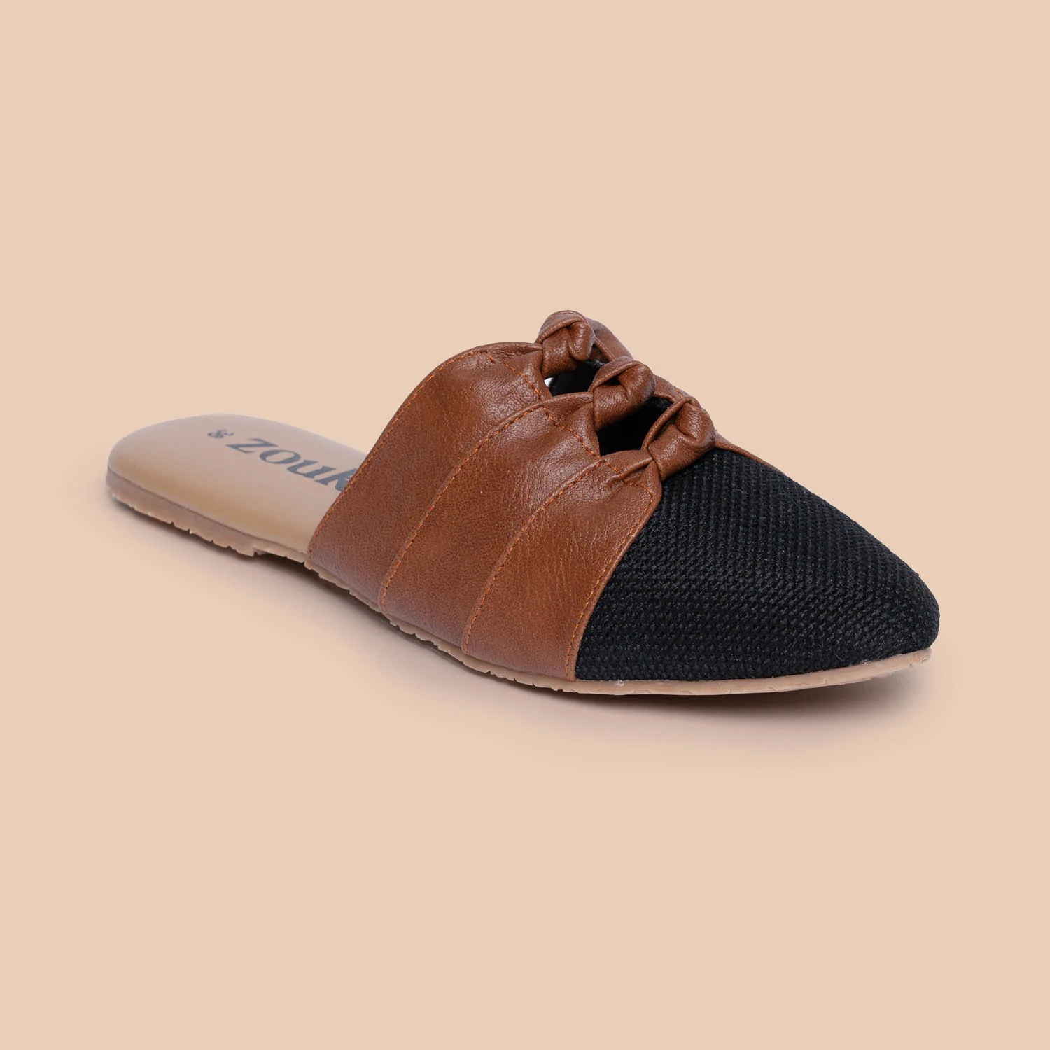 Jet Black Knotted Mules - Image 7