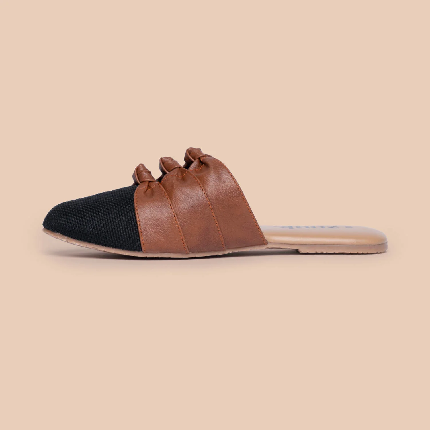 Jet Black Knotted Mules - Image 9