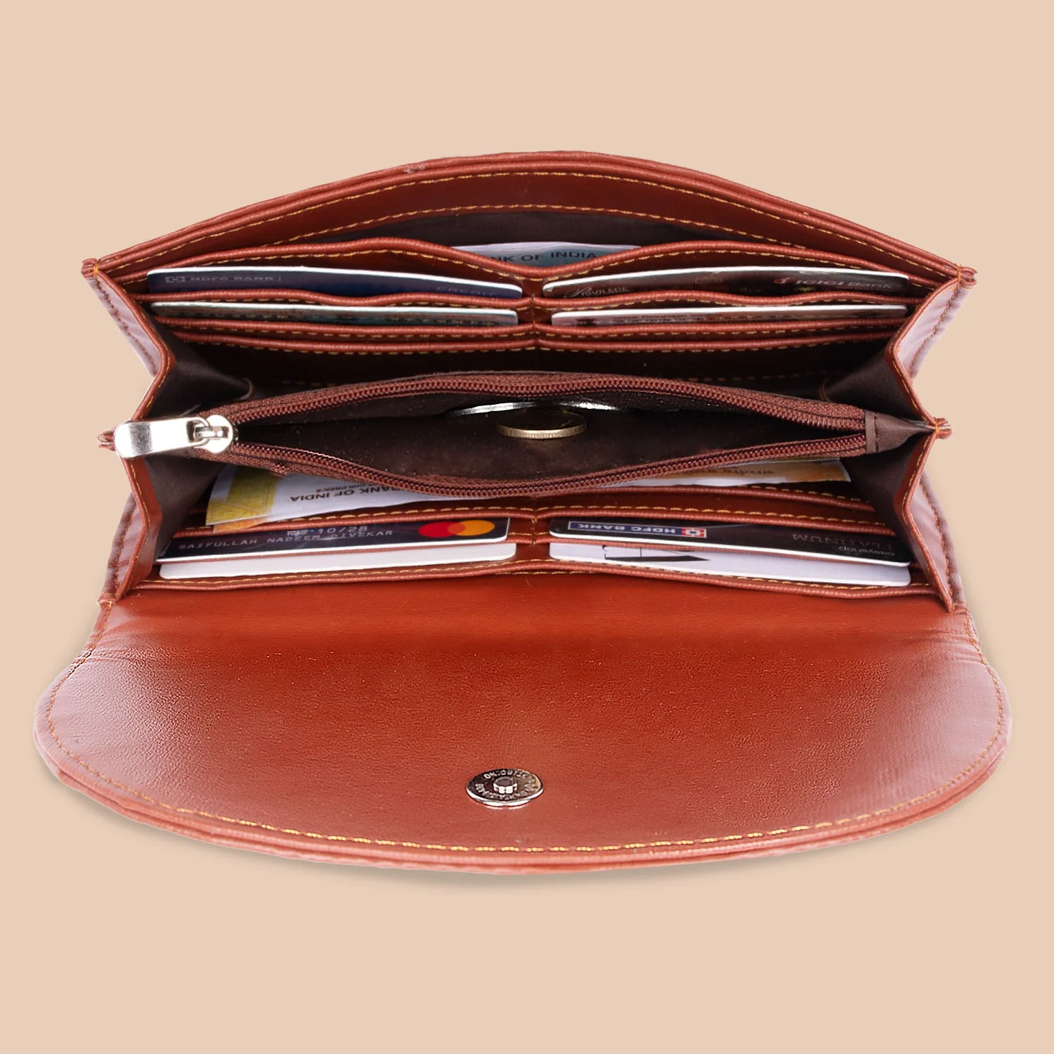 Jet Black Kyra Flap Wallet - Image 7