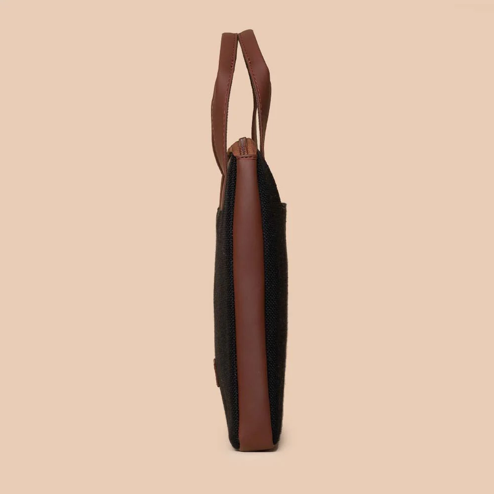 Jet Black L-Zippered Laptop Sleeve - Image 11