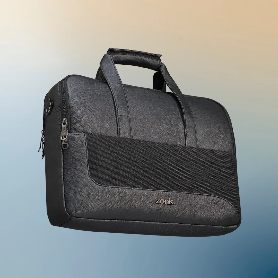 Jet Black Office Laptop Bag (Black) - Image 2