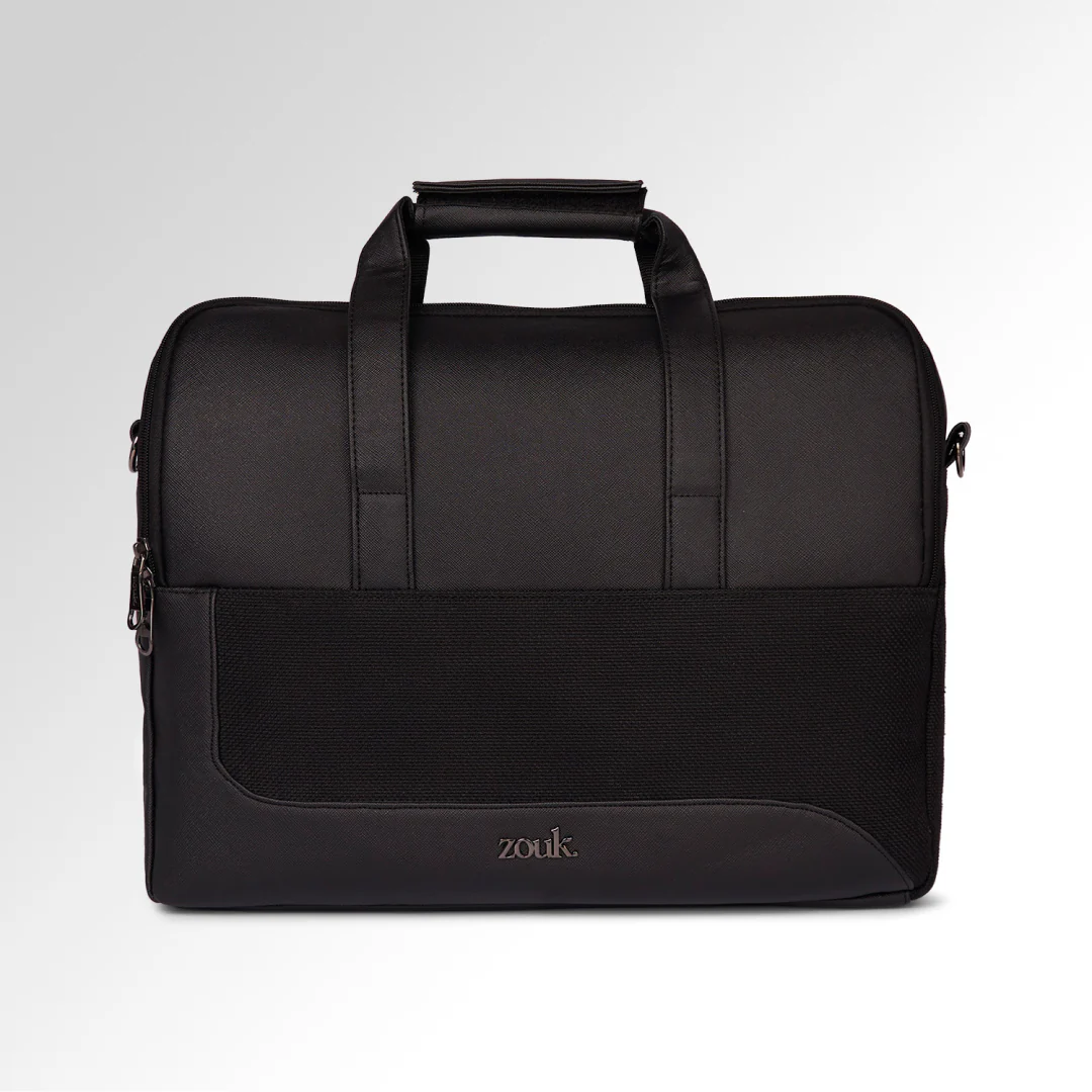 Jet Black Office Laptop Bag (Black) - Image 3