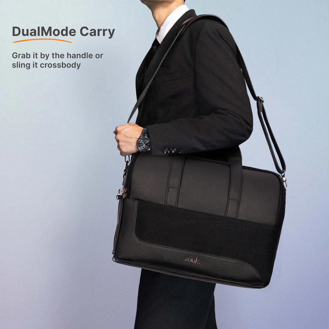 Jet Black Office Laptop Bag (Black) - Image 6