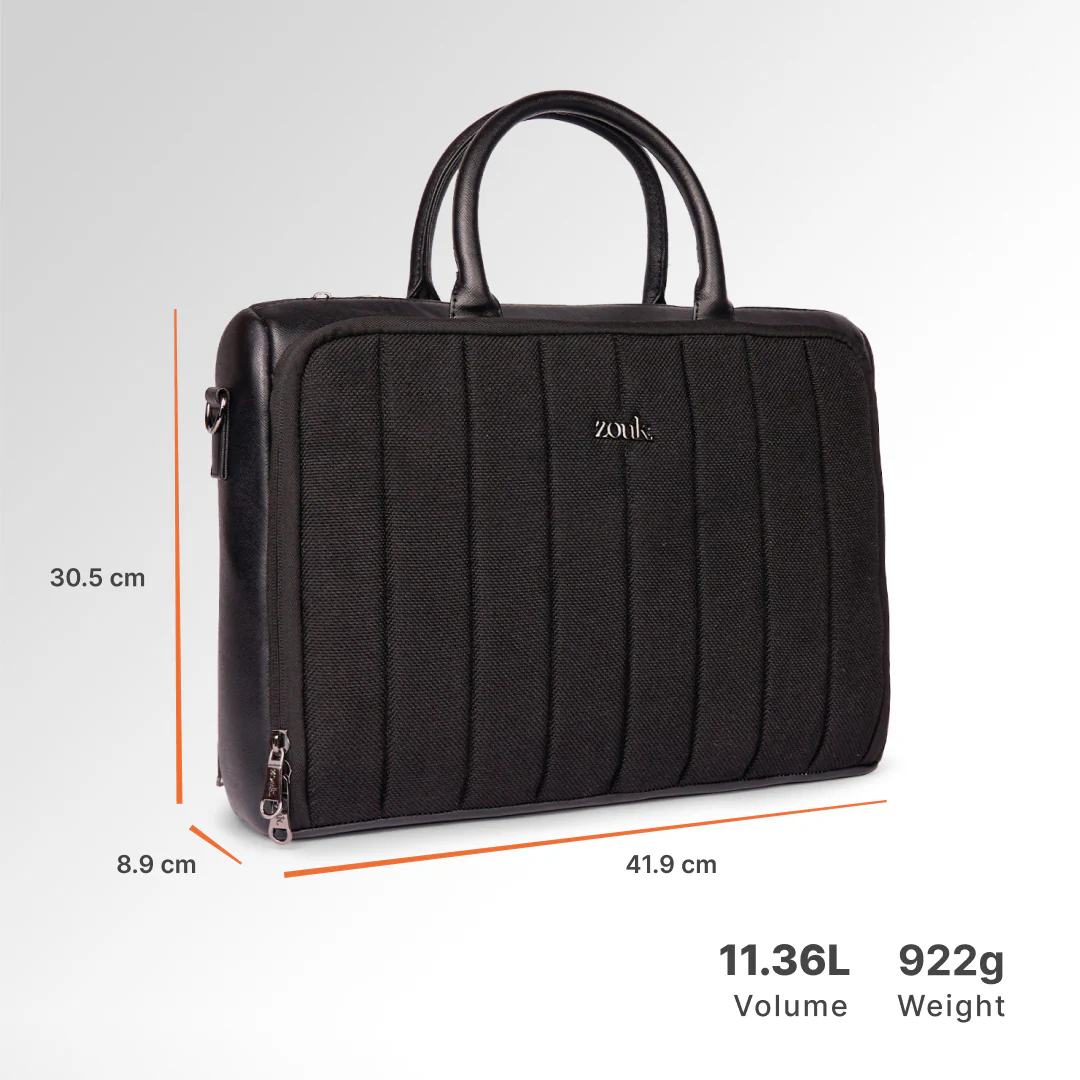 Jet Black Pro Laptop Bag (Black) - Image 4
