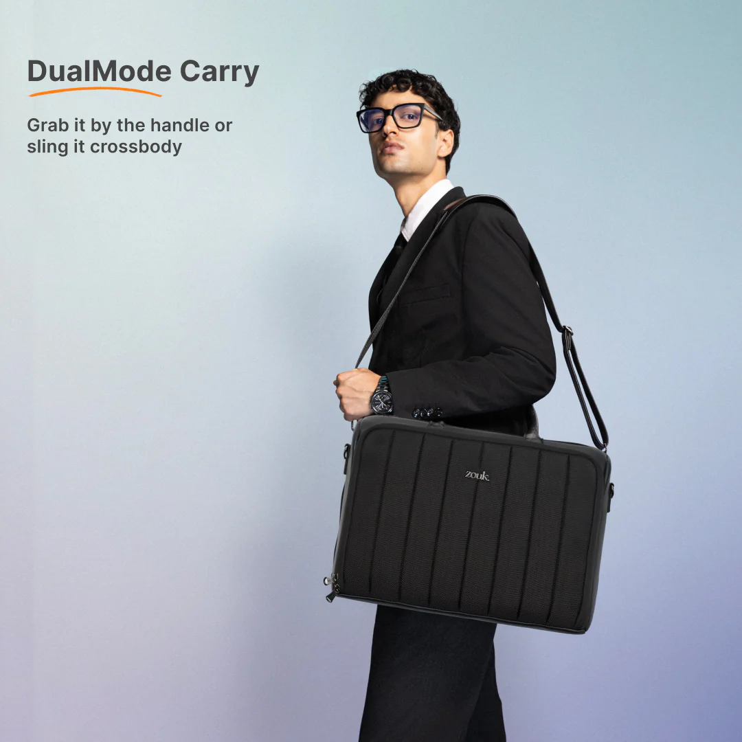 Jet Black Pro Laptop Bag (Black) - Image 6