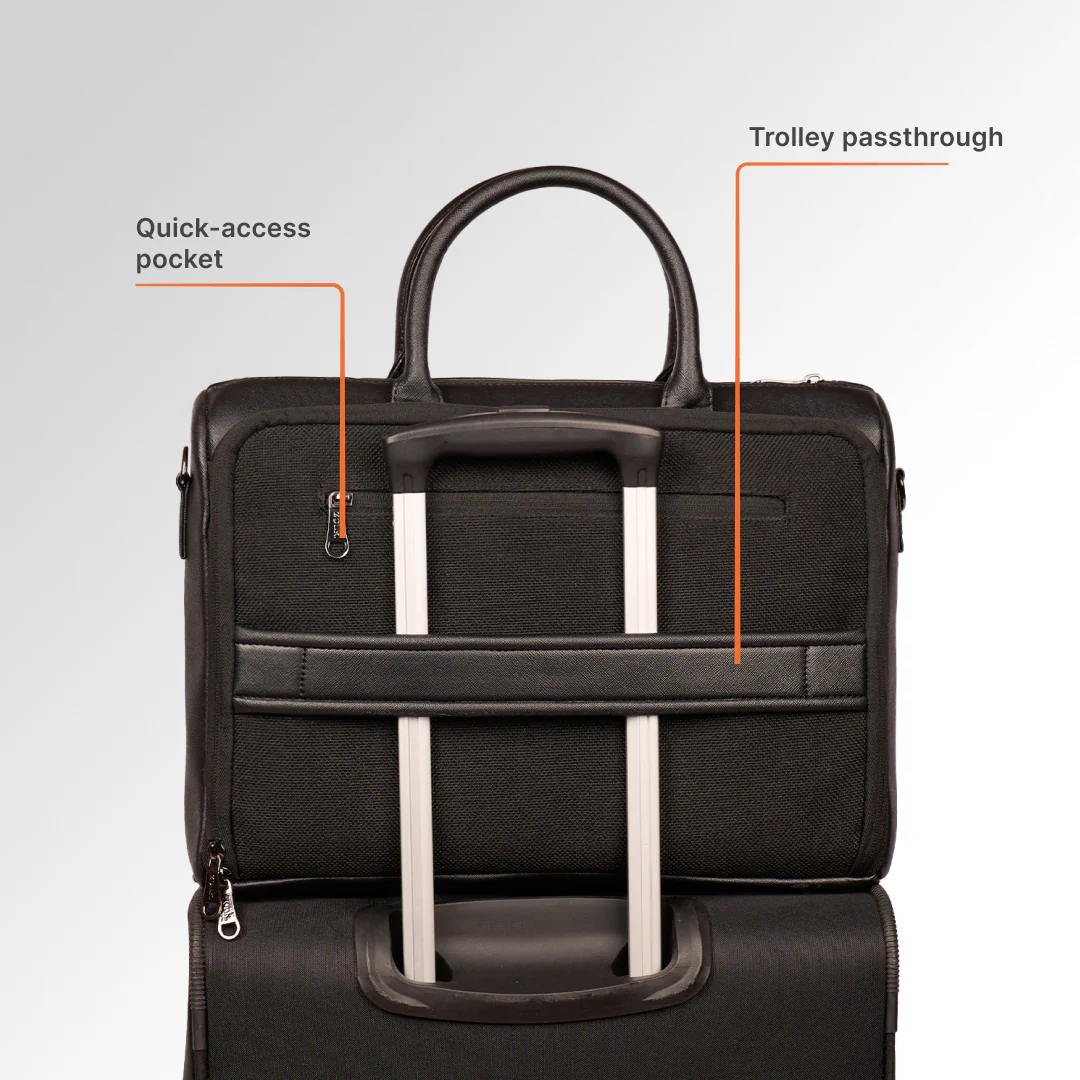 Jet Black Pro Laptop Bag (Black) - Image 9
