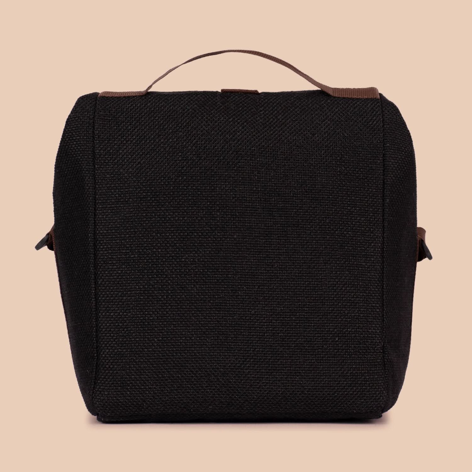 Jet Black Roll Up Lunch Bag - Image 2