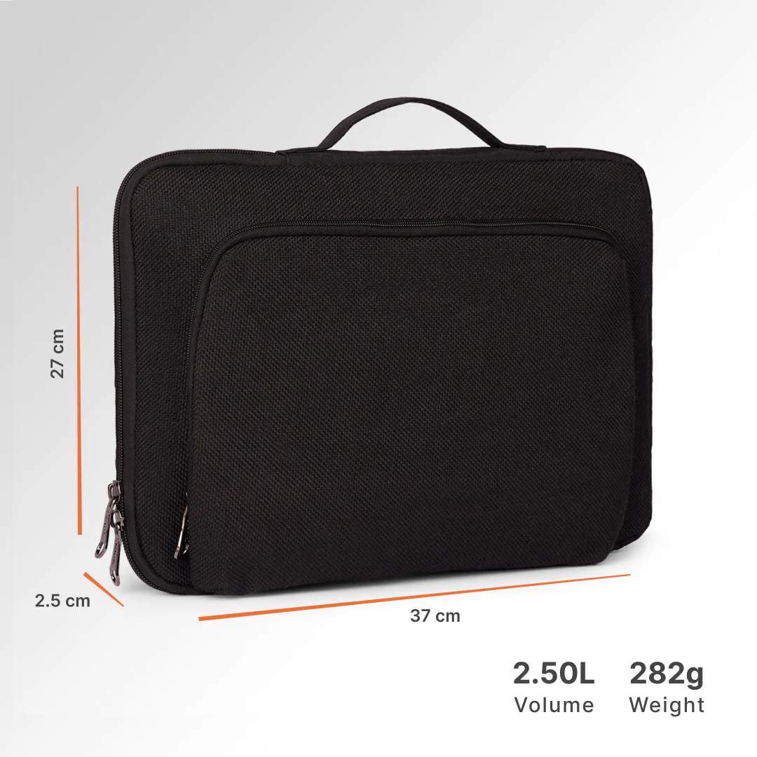 Jet Black Signature Laptop Sleeve - 15.6inch (Black) - Image 3