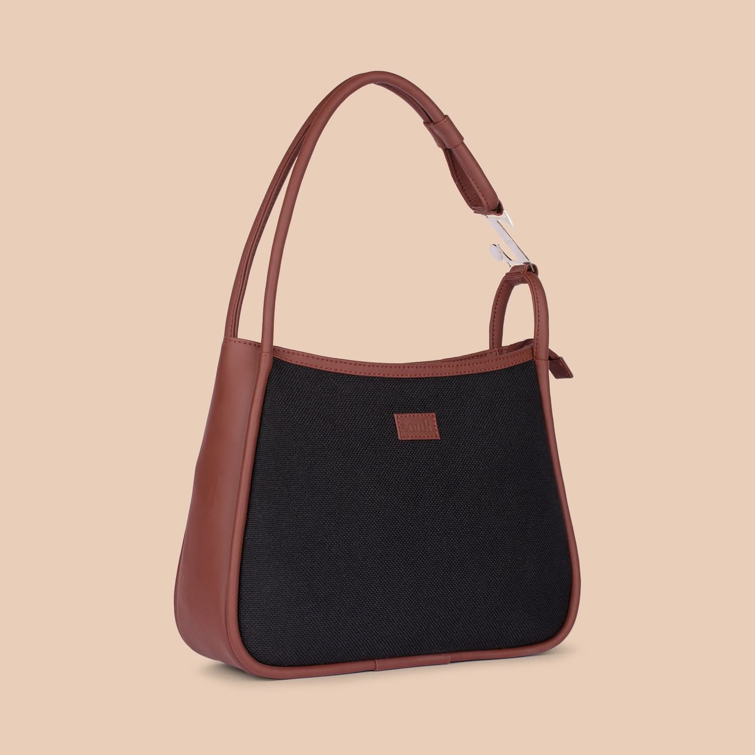 Jet Black Sleek Shoulder Bag - Image 10