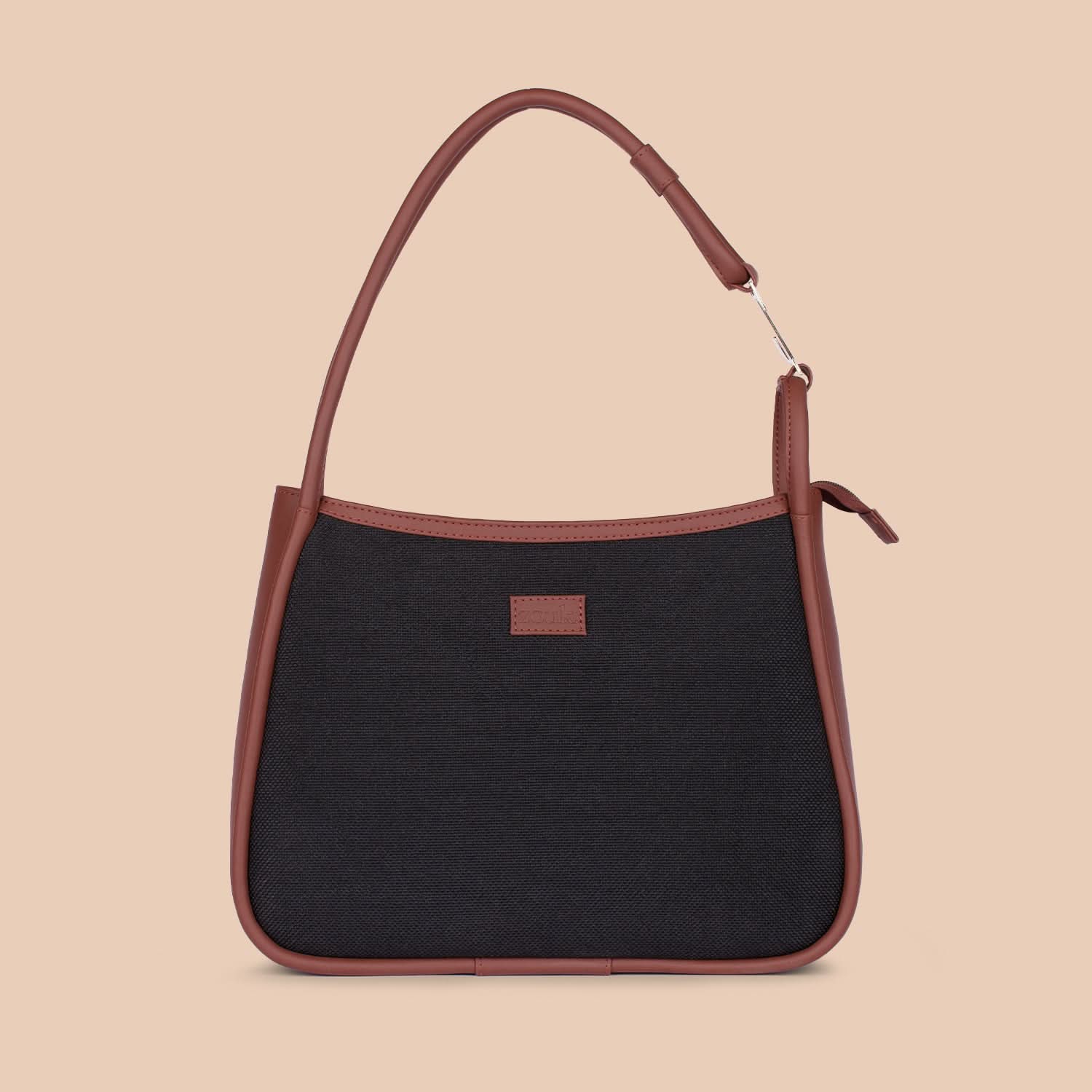 Jet Black Sleek Shoulder Bag - Image 11