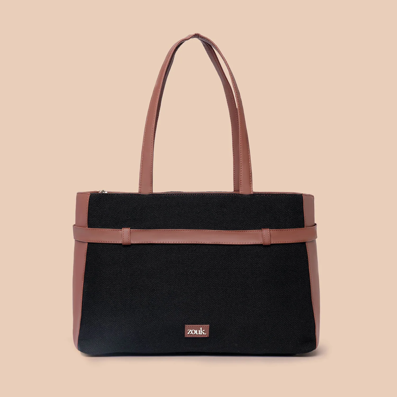Jet Black Statement Office Bag - Image 2