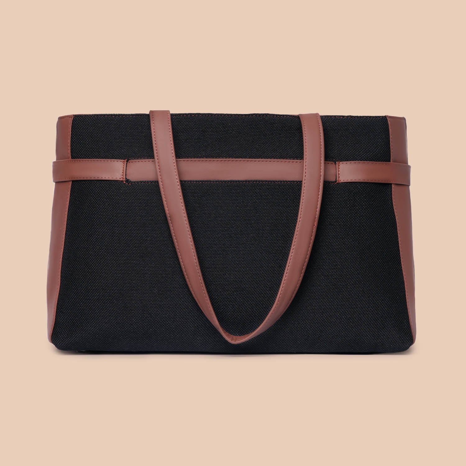 Jet Black Statement Office Bag - Image 3