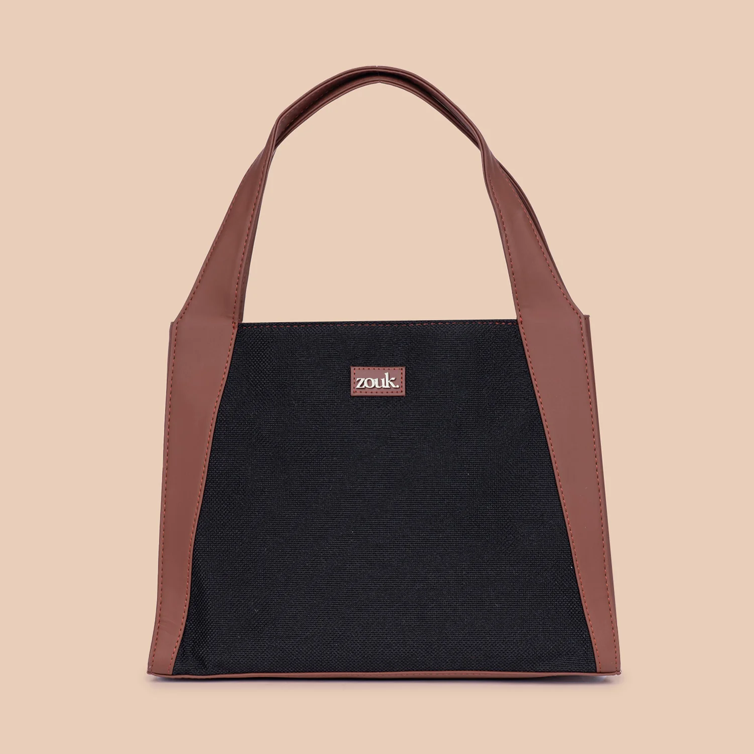 Jet Black Trapezia Tote - Image 2