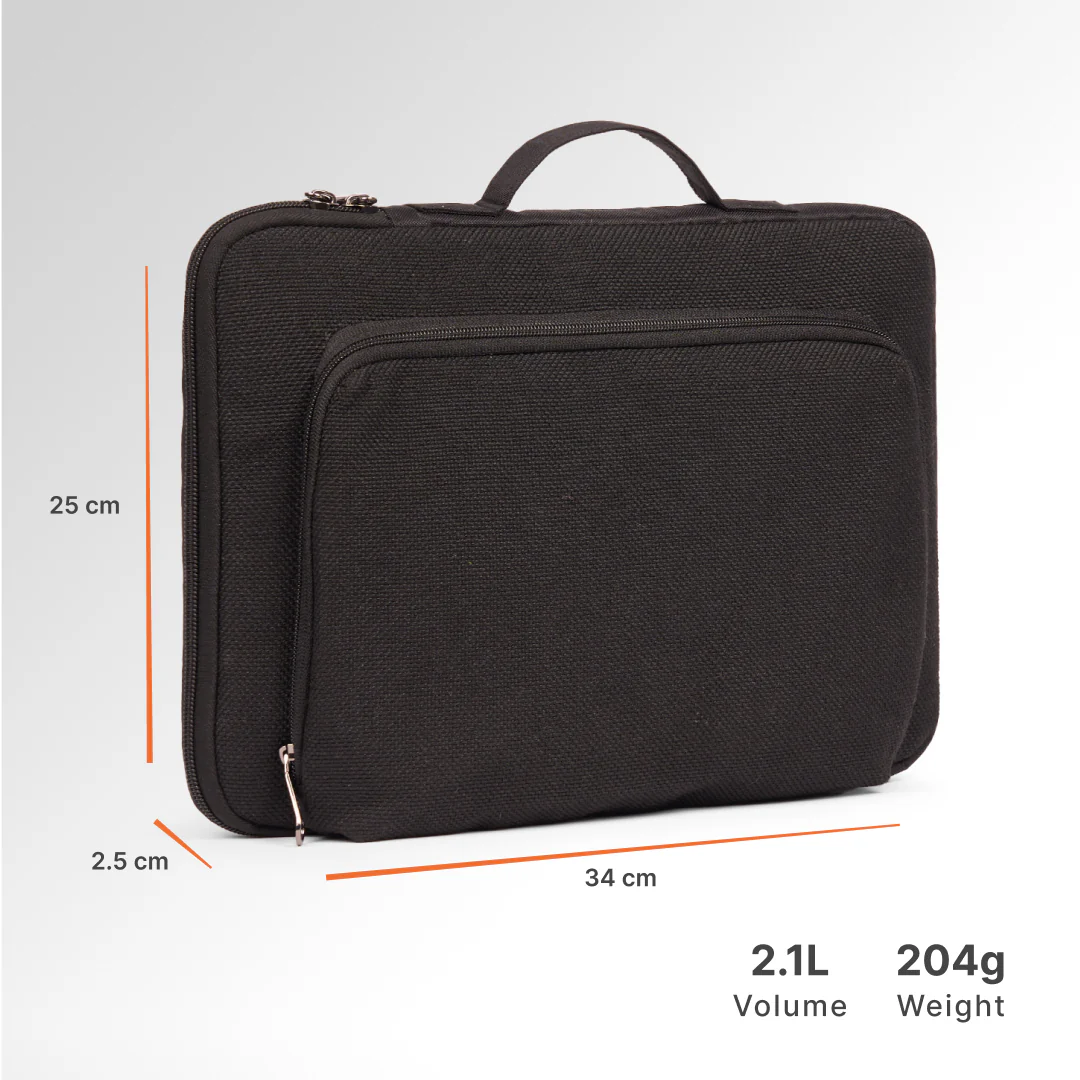 Jet Black Urban Laptop Sleeve - 14inch (Black) - Image 4