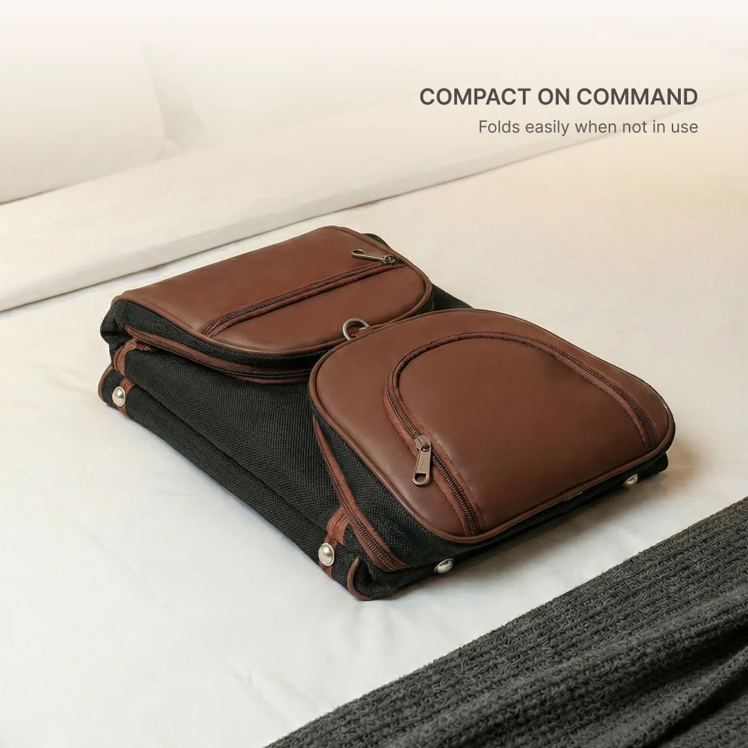 Jet Black Weekender Duffel Bag - Image 7