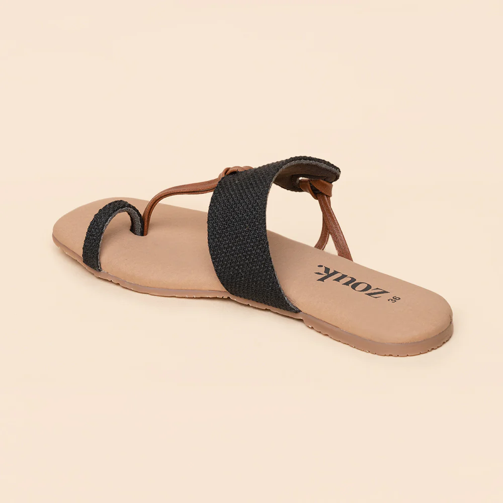 Jet Black Women's Chappals - Image 7