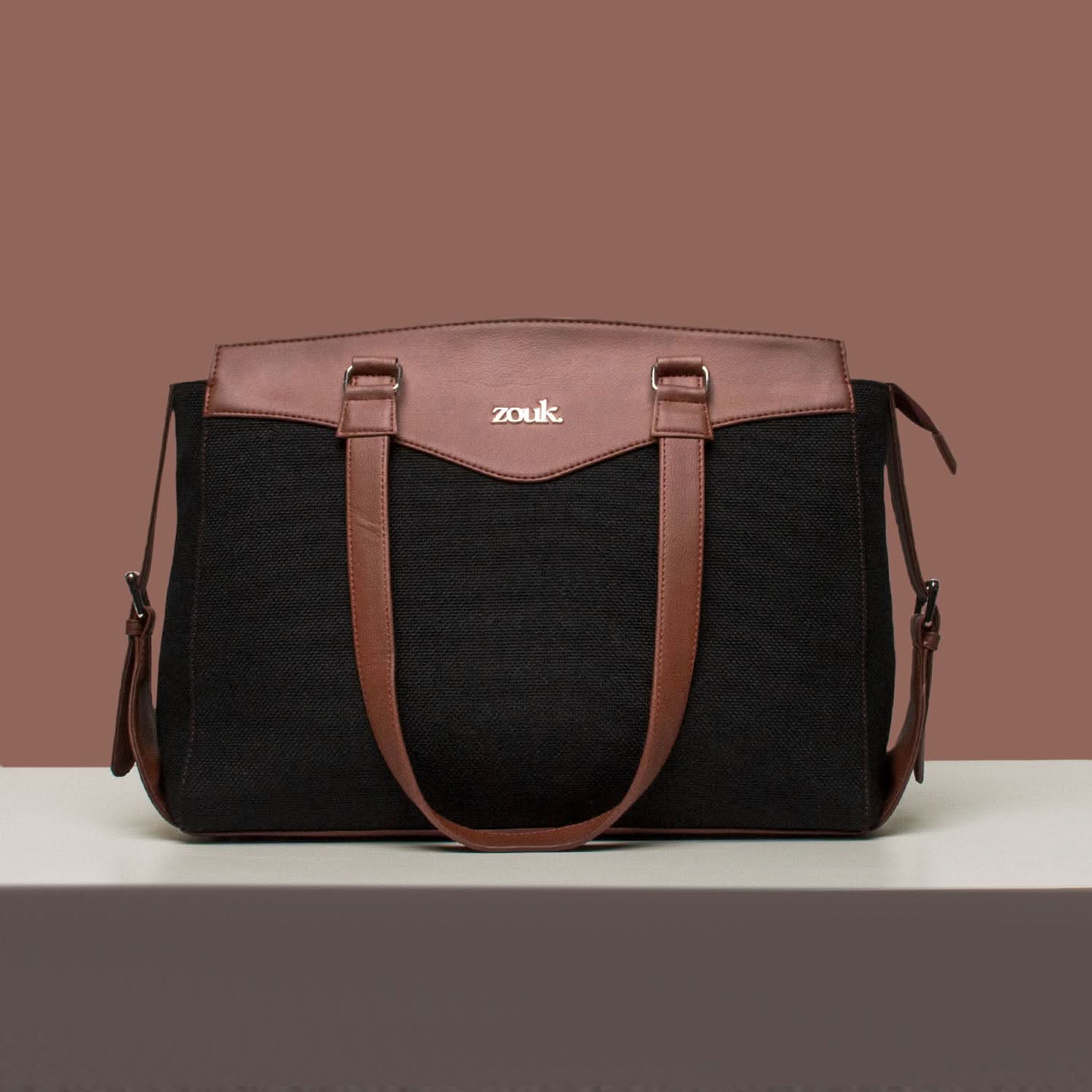 Jet Black Women's Work Bag Brown