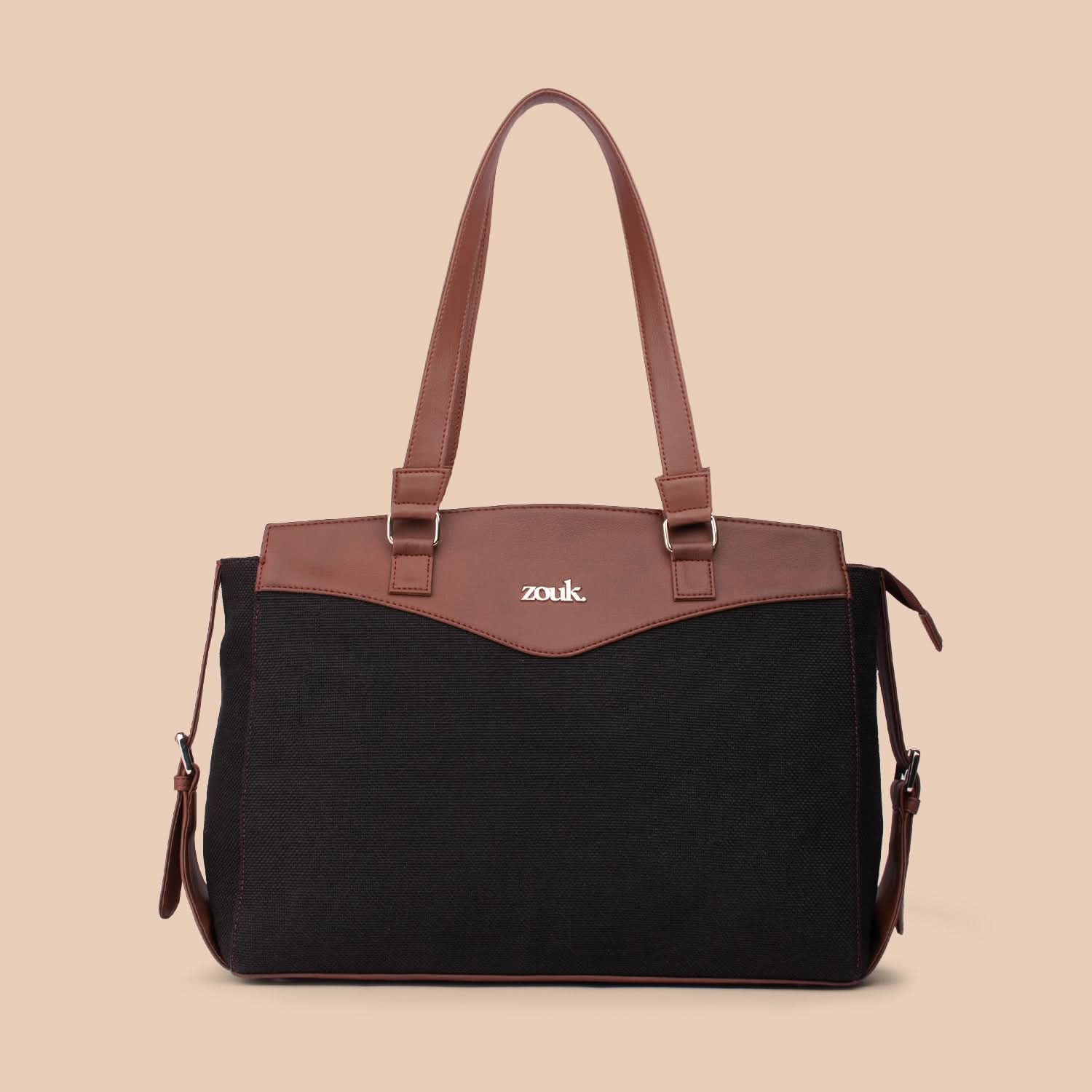 Jet Black Women's Work Bag Brown - Image 2