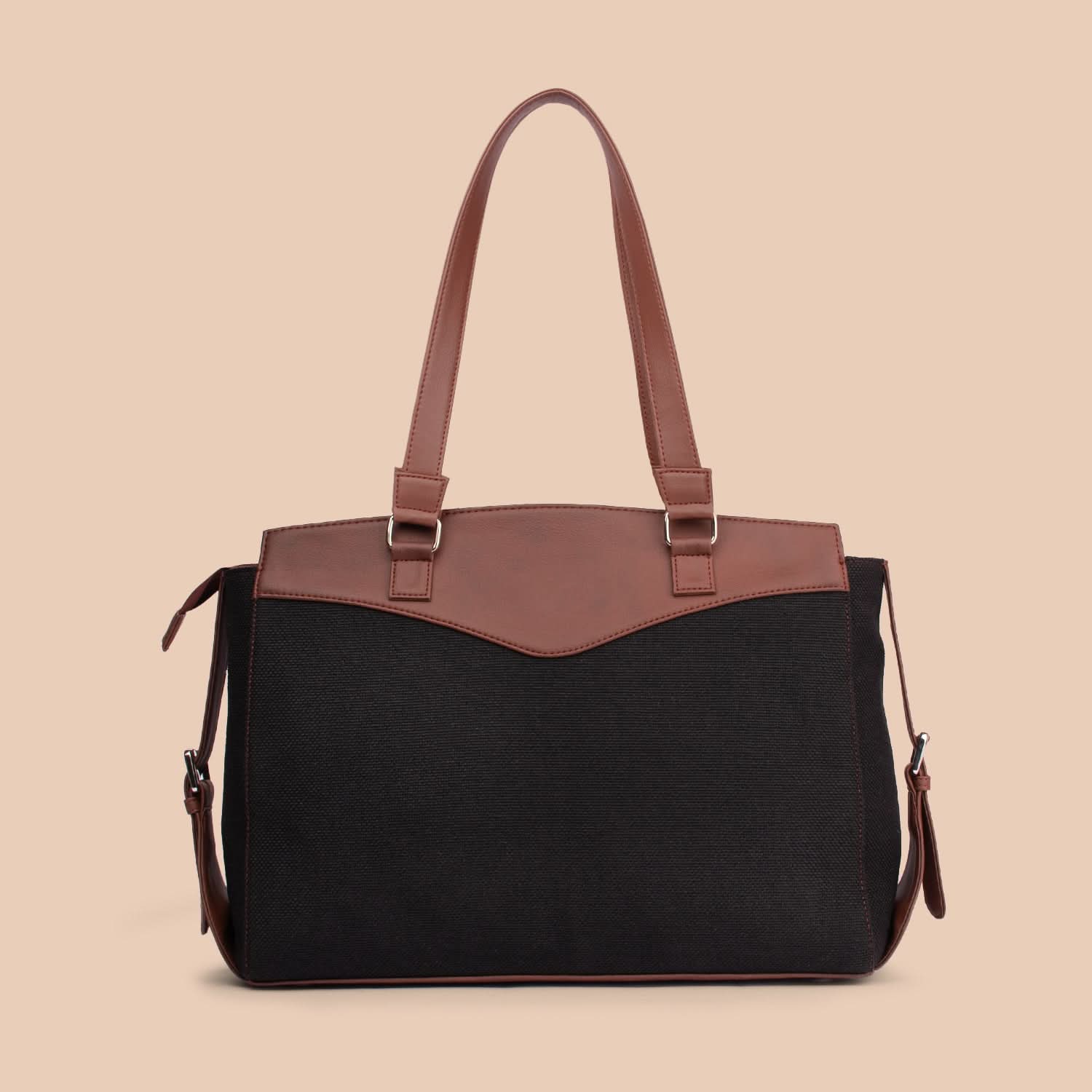 Jet Black Women's Work Bag Brown - Image 3