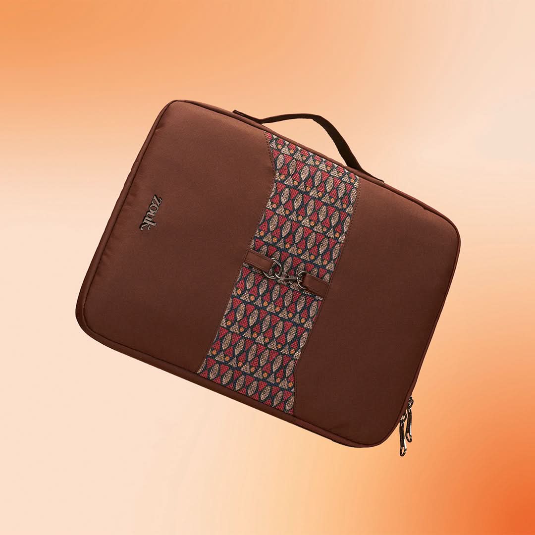 Indore Mosaic Signature Laptop Sleeve - 15.6inch (Brown)