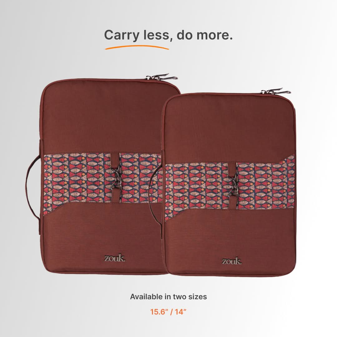 Indore Mosaic Signature Laptop Sleeve - 15.6inch (Brown) - Image 7