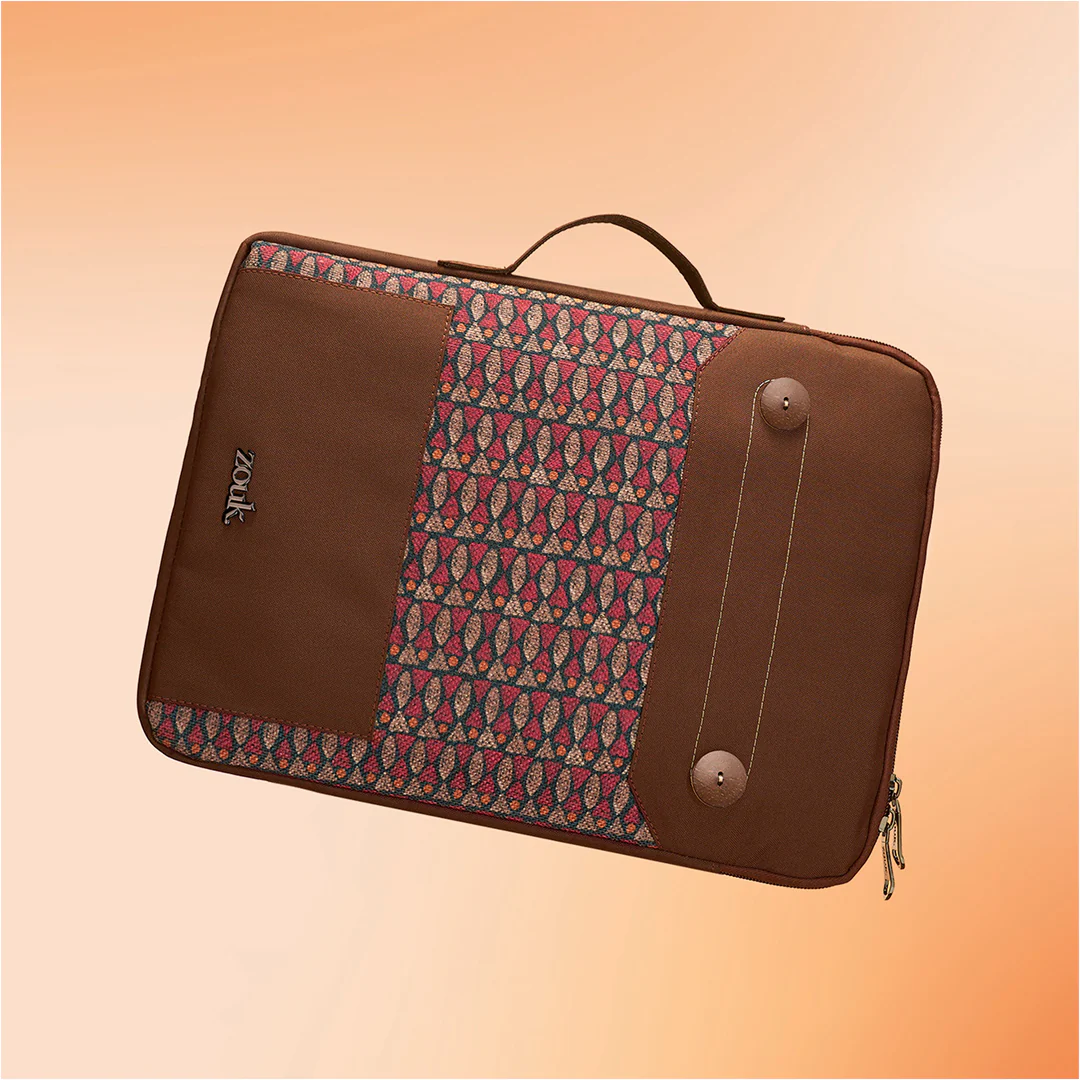 Indore Mosaic Urban Laptop Sleeve - 14inch (Brown) - Image 2