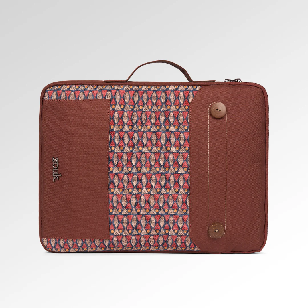Indore Mosaic Urban Laptop Sleeve - 14inch (Brown) - Image 3