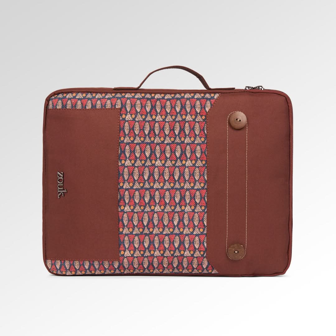 Indore Mosaic Urban Laptop Sleeve - 15.6inch (Brown) - Image 3