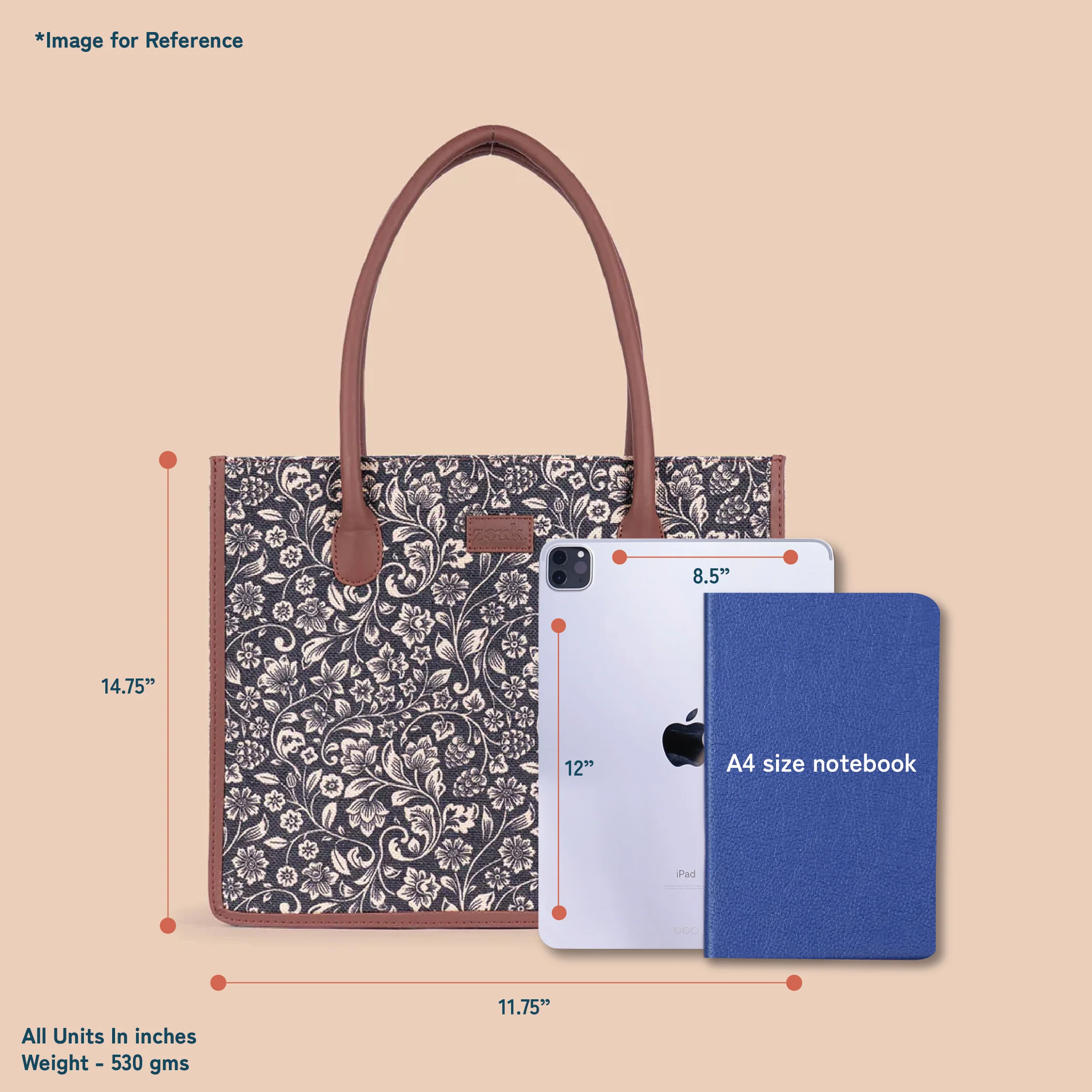 Jodhpur Damask Book Tote - Image 7
