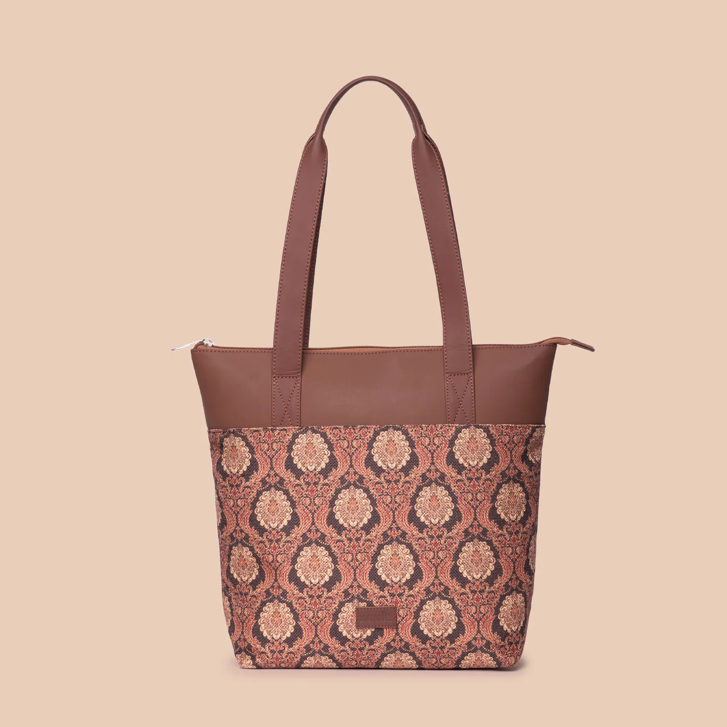 Jodhpur Damask Everyday Tote Bag & Chain Wallet Combo - Image 2