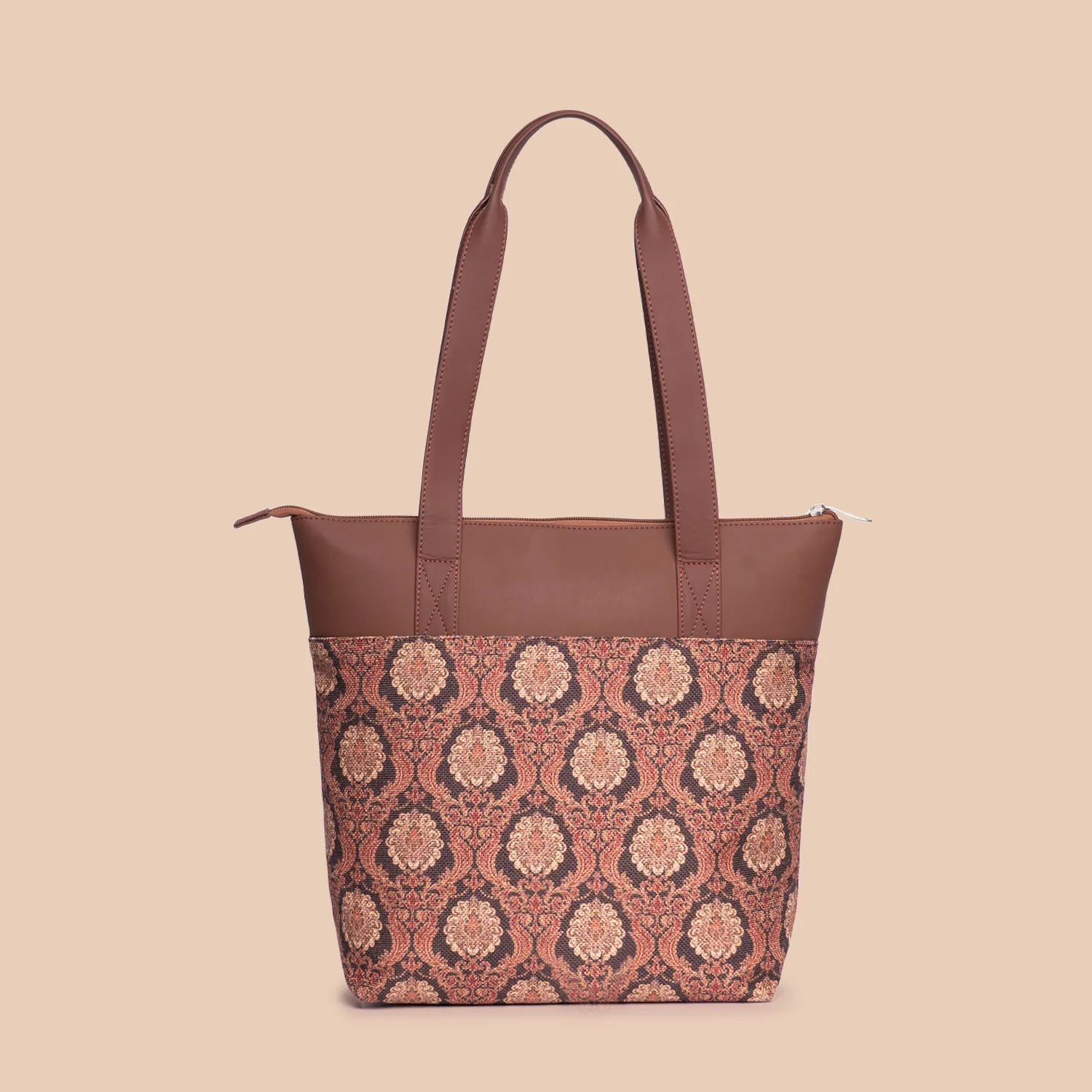 Jodhpur Damask Everyday Tote Bag & Chain Wallet Combo - Image 3