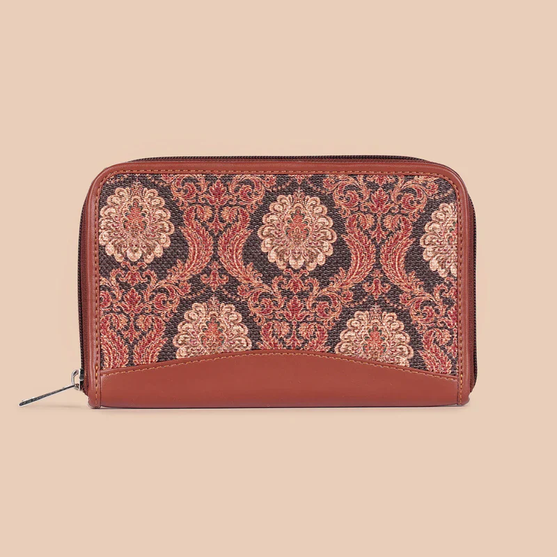 Jodhpur Damask Everyday Tote Bag & Chain Wallet Combo - Image 5