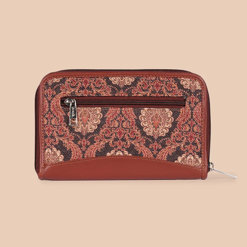 Jodhpur Damask Everyday Tote Bag & Chain Wallet Combo - Image 6