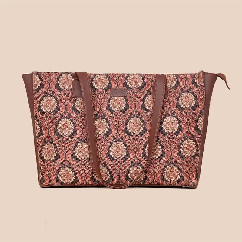 Jodhpur Damask - Office Tote Bag & Flap Sling Bag Combo - Image 2