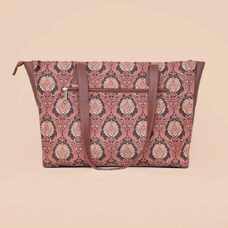 Jodhpur Damask - Office Tote Bag & Flap Sling Bag Combo - Image 3
